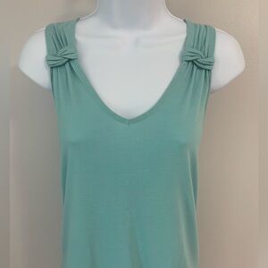 Bow Strap Turquoise Tank